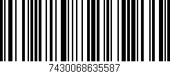 Código de barras (EAN, GTIN, SKU, ISBN): '7430068635587'