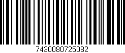 Código de barras (EAN, GTIN, SKU, ISBN): '7430080725082'