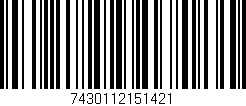 Código de barras (EAN, GTIN, SKU, ISBN): '7430112151421'
