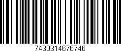 Código de barras (EAN, GTIN, SKU, ISBN): '7430314676746'