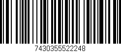 Código de barras (EAN, GTIN, SKU, ISBN): '7430355522248'