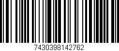 Código de barras (EAN, GTIN, SKU, ISBN): '7430398142762'