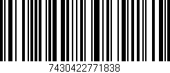 Código de barras (EAN, GTIN, SKU, ISBN): '7430422771838'