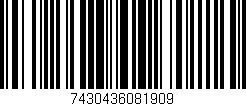 Código de barras (EAN, GTIN, SKU, ISBN): '7430436081909'
