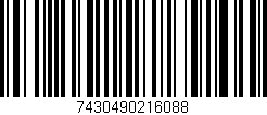 Código de barras (EAN, GTIN, SKU, ISBN): '7430490216088'
