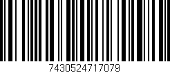Código de barras (EAN, GTIN, SKU, ISBN): '7430524717079'