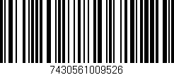Código de barras (EAN, GTIN, SKU, ISBN): '7430561009526'