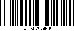 Código de barras (EAN, GTIN, SKU, ISBN): '7430587944689'