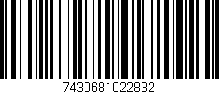 Código de barras (EAN, GTIN, SKU, ISBN): '7430681022832'