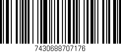 Código de barras (EAN, GTIN, SKU, ISBN): '7430688707176'