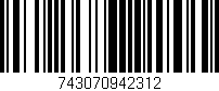 Código de barras (EAN, GTIN, SKU, ISBN): '743070942312'