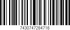 Código de barras (EAN, GTIN, SKU, ISBN): '7430747284716'