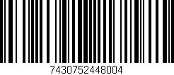 Código de barras (EAN, GTIN, SKU, ISBN): '7430752448004'