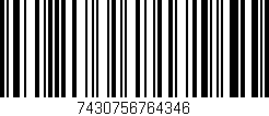 Código de barras (EAN, GTIN, SKU, ISBN): '7430756764346'