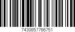 Código de barras (EAN, GTIN, SKU, ISBN): '7430857766751'