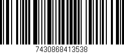 Código de barras (EAN, GTIN, SKU, ISBN): '7430868413538'