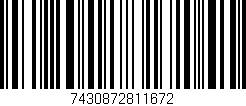 Código de barras (EAN, GTIN, SKU, ISBN): '7430872811672'