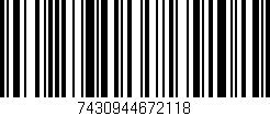 Código de barras (EAN, GTIN, SKU, ISBN): '7430944672118'