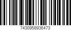 Código de barras (EAN, GTIN, SKU, ISBN): '7430958936473'