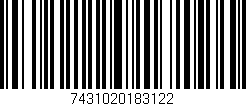 Código de barras (EAN, GTIN, SKU, ISBN): '7431020183122'