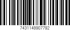 Código de barras (EAN, GTIN, SKU, ISBN): '7431148907792'