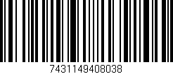 Código de barras (EAN, GTIN, SKU, ISBN): '7431149408038'