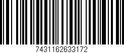 Código de barras (EAN, GTIN, SKU, ISBN): '7431162633172'