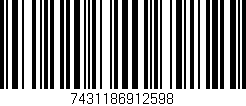 Código de barras (EAN, GTIN, SKU, ISBN): '7431186912598'