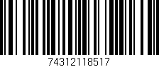 Código de barras (EAN, GTIN, SKU, ISBN): '74312118517'