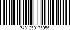 Código de barras (EAN, GTIN, SKU, ISBN): '7431259176056'