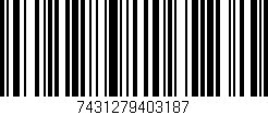 Código de barras (EAN, GTIN, SKU, ISBN): '7431279403187'