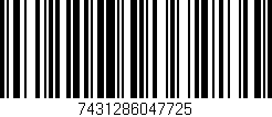 Código de barras (EAN, GTIN, SKU, ISBN): '7431286047725'