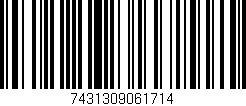 Código de barras (EAN, GTIN, SKU, ISBN): '7431309061714'