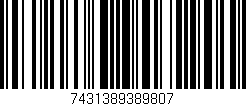 Código de barras (EAN, GTIN, SKU, ISBN): '7431389389807'