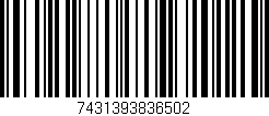 Código de barras (EAN, GTIN, SKU, ISBN): '7431393836502'