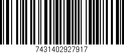 Código de barras (EAN, GTIN, SKU, ISBN): '7431402927917'