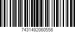 Código de barras (EAN, GTIN, SKU, ISBN): '7431492060556'