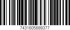 Código de barras (EAN, GTIN, SKU, ISBN): '7431605689377'