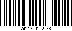 Código de barras (EAN, GTIN, SKU, ISBN): '7431678192866'
