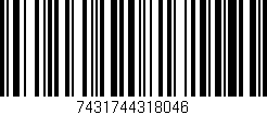 Código de barras (EAN, GTIN, SKU, ISBN): '7431744318046'