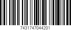 Código de barras (EAN, GTIN, SKU, ISBN): '7431747044201'