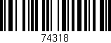 Código de barras (EAN, GTIN, SKU, ISBN): '74318'