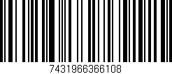Código de barras (EAN, GTIN, SKU, ISBN): '7431966366108'
