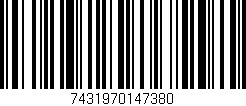 Código de barras (EAN, GTIN, SKU, ISBN): '7431970147380'