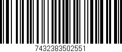 Código de barras (EAN, GTIN, SKU, ISBN): '7432383502551'