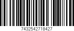 Código de barras (EAN, GTIN, SKU, ISBN): '7432542718427'