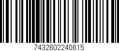 Código de barras (EAN, GTIN, SKU, ISBN): '7432602240615'