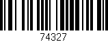 Código de barras (EAN, GTIN, SKU, ISBN): '74327'