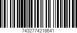 Código de barras (EAN, GTIN, SKU, ISBN): '7432774218641'