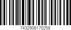 Código de barras (EAN, GTIN, SKU, ISBN): '7432808170259'